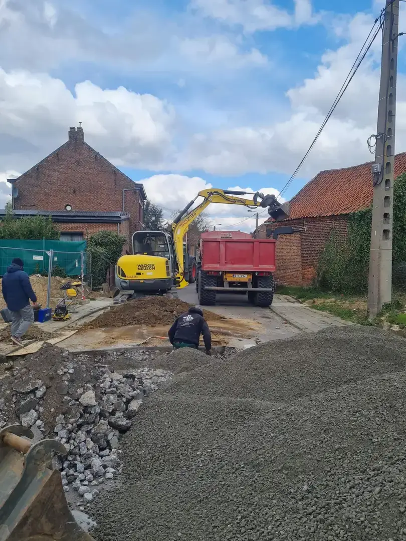 Chantier réalisé par Grégory Siraux au Rœulx et en Wallonie